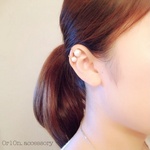 two pear earcuff.