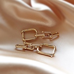 【2WAY】14KGF/ LINK CHAIN HOOP EARRINGS