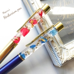 《名入れ可》大人上品×ゴールドのハーバリウムボールペン❀ギフトにも