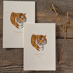 活版印刷　2022 年賀状 ３枚セット　Tiger　