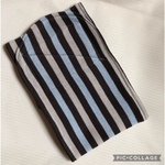 HandMadeマナーベルト  　チョコ色ラインボーダー