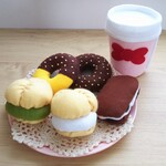 【B様ご予約品】フェルトおままごと、焼き菓子&イチゴラテ