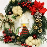 灯りのつく✨おうちとサンタさん🎅🎄🦌リース