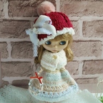 よしえ屋601[ホワイトクリスマスベル５点セット]ブライス アウトフィット Blythe