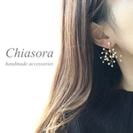 ビジュー×小枝パールイヤリング/ピアス〜結婚式･お呼ばれ･花嫁・クリスマス・入学式・卒業式・フォーマル