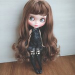 再出品422.※単品※ガーターつき黒のニーハイソックス