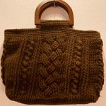 アラン模様ニットバッグ