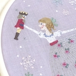バレエの女の子　手刺繍フレーム
