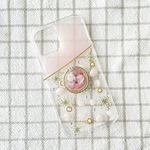 iPhoneケース スマホケース　AndroidGALAXYAQUOS Xperia 花吹雪×オトナガーリーSP 押し花