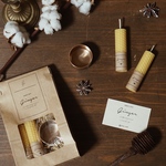 【クリスマスコフレ】Honeycomb candle とキャンドルホルダーのクリスマスギフトセット