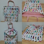 syuzu7314様専用／Socks×pink stripeお着替え袋