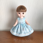 ライトブルーのドレス（雪の結晶）ソランちゃん★送料無料★