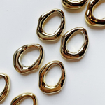  【6pcs gold #5-2】アクリル変形リングパーツ