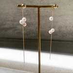 *coco vanilla* gold × パールカラーしゃぼん玉ピアス(イヤリング変更可) *2wayピアス