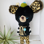 1860❤️ベレー帽の黒クマkun ぬいぐるみ