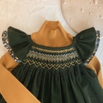 コーデュロイのフリル袖ブラウス　90size
