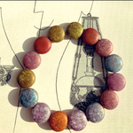 再販deadstock【15コセット】JIRI＊IVANA#czech beads#チェコビーズmacaron lentil10㎜　mixassort luster 22J