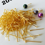 ゴールドカラー・Tピン200個