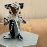 パッチワークのネコさん🐈チャーム　ミナペルホネンハンドメイド
