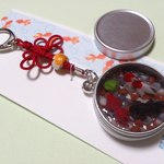 缶入り金魚のキーホルダー（赤）