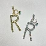 【ROKO様専用】💚ゴールドイニシャルペンダントトップ(R)