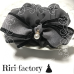 ✨ 🎄 200円引き💕【3個限定✨】リボンつき🎀さらにもこもこ✨ふわもこシフォンシュシュ❤(グレー)