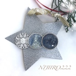 期間限定　聖夜のミニヘアクリップ☆送料無料☆ 受注生産☆ ヘアアクセサリー　クリスマスラッピング付き　スペシャルギフト