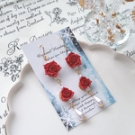 ローズガーデン ピアス・イヤリング『ローテローゼ』