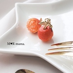 【 再販 】ワンコイン❥❥❥みかん🍊ピアス / イヤリング / 樹脂ノンホールピアス - みかんの皮 むいちゃいました -
