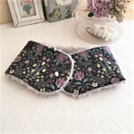 ふんわりあったか大人乙女のプチマフラーorネックウォーマー＊ネコとローズガーデン*ねこ*cat*グレー*大人カラー*軽い