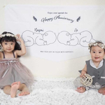 タペストリー★出生時の等身大★2人用★ベビータペストリー