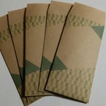 お札がぴったり入る封筒5枚セット 緑和風チェック 文字入有