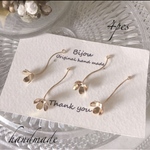 ＊新商品＊　4pcs フラワー　ライン　パーツ