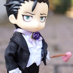 薔薇のリボンタイ・パープル（オビツ11サイズ）