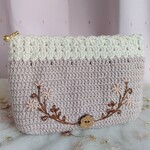 ✨感謝セール✨手刺繍フラワーポーチ✨コットンポーチC✨
