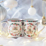 〖 クリスマスホーリーのリースマグ 1個 〗マグカップ  リース 食器
