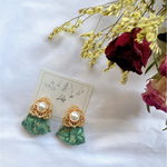 ◆インド刺繍×フラワーパールピアス/イヤリング◆