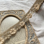 インド刺繍リボン　花　インド刺繍　スパンコール　刺繍リボン　リボン　りぼん