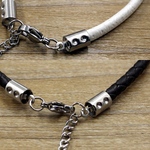 サージカルステンレス カシメ 紐留め カン付き アクセサリーパーツ エンドパーツ 接続パーツ ネックレス ブレスレット アンクレット シルバー 金具 手芸 素材 ハンドメイド レザークラフト