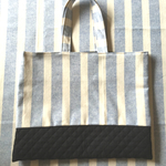レッスンバッグ。ストライプ×白黒ツートン
