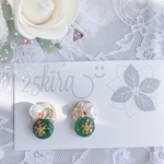 クリスマスビジューピアス レジンピアス イヤリング