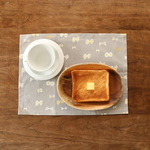 ランチョンマット★ちょうちょ　グレー　北欧　綿麻