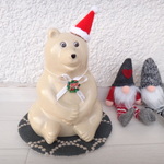 しろくま貯金箱　ミナペルホネン　タンバリン　マット　ハンドメイド