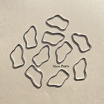 10pac✿︎不規則　ニュアンス　フープ　シルバー