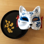 【当店人気No.1】狐面    〜爛漫（蒼）〜