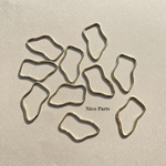 10pac✿︎不規則　ニュアンス　フープ　ゴールド