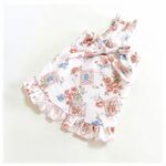 ★受注製作★犬服 ジャンパースカート　アンティークフラワー　ベビーピンク　胴回り32～48