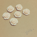 薔薇プラスチックカボション5ヶセット