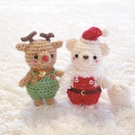 トナカイさんとくまちゃんサンタset🎅