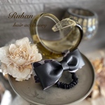 Ruban ヘアゴム　ブラック×レオパード